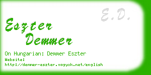 eszter demmer business card
